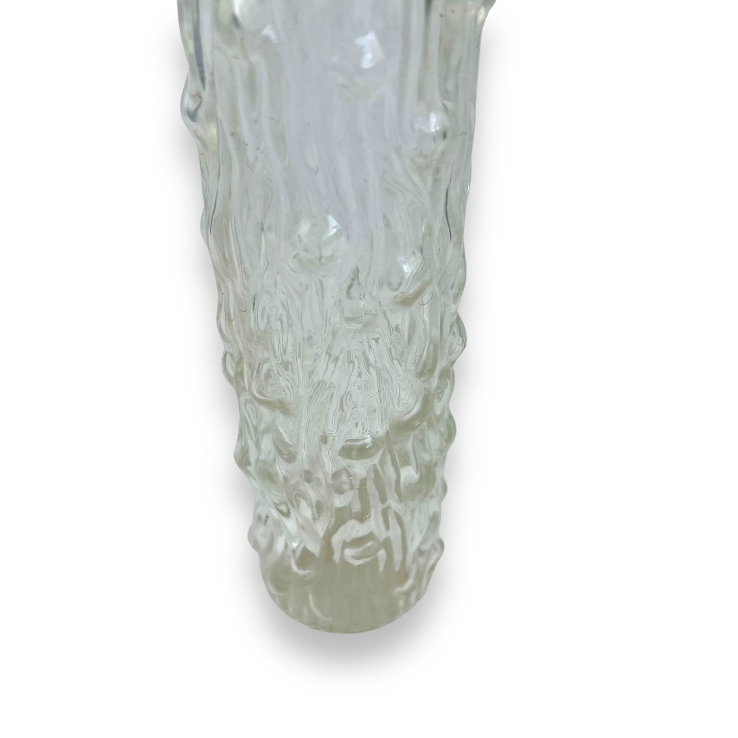 Clear Bark Glass Solifleur Vase