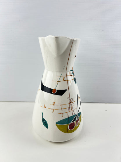 Mid-Century Abstract Fruit Ceramic Jug