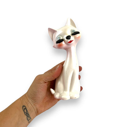 Kawaii Eyelash Kitty Cat Figurine Kitsch MCM Japan