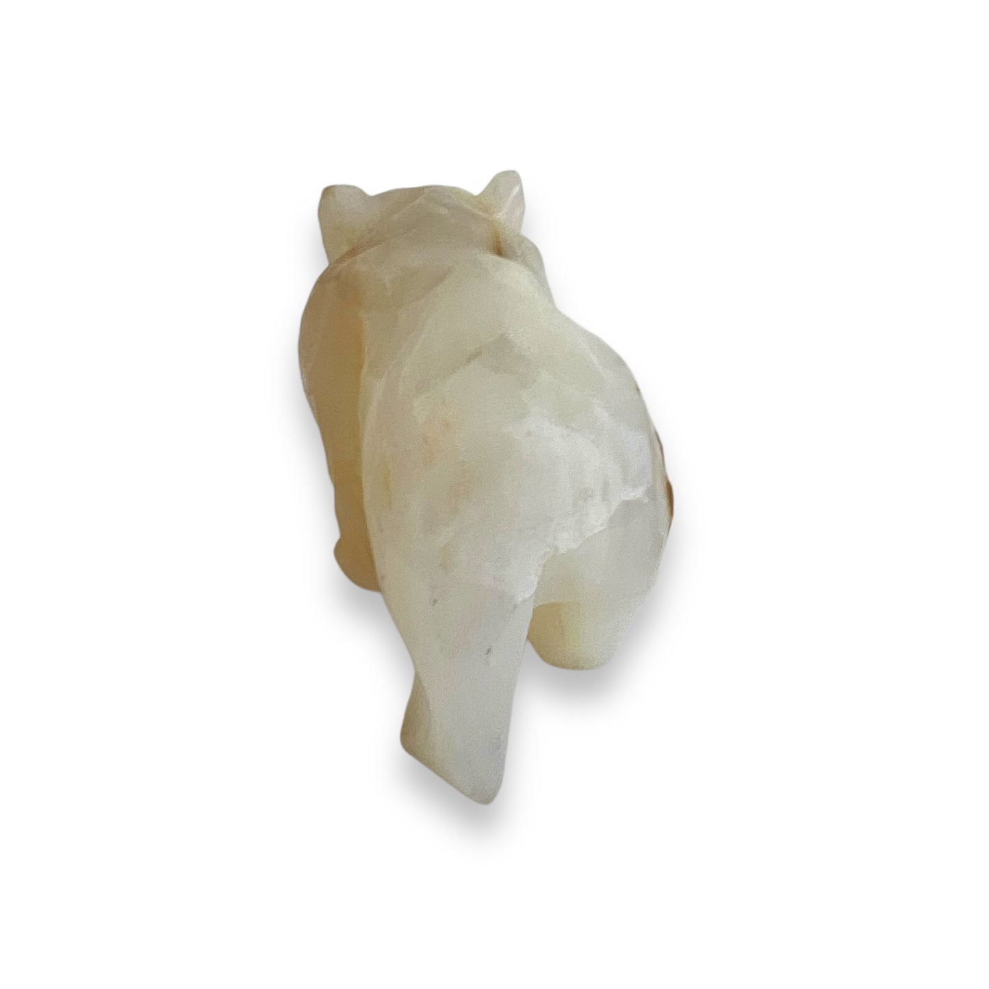 Onyx stone carved bear ornament statue