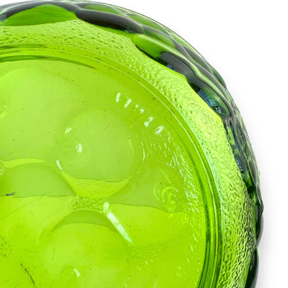 Green Glass Fruit Pattern Bowl