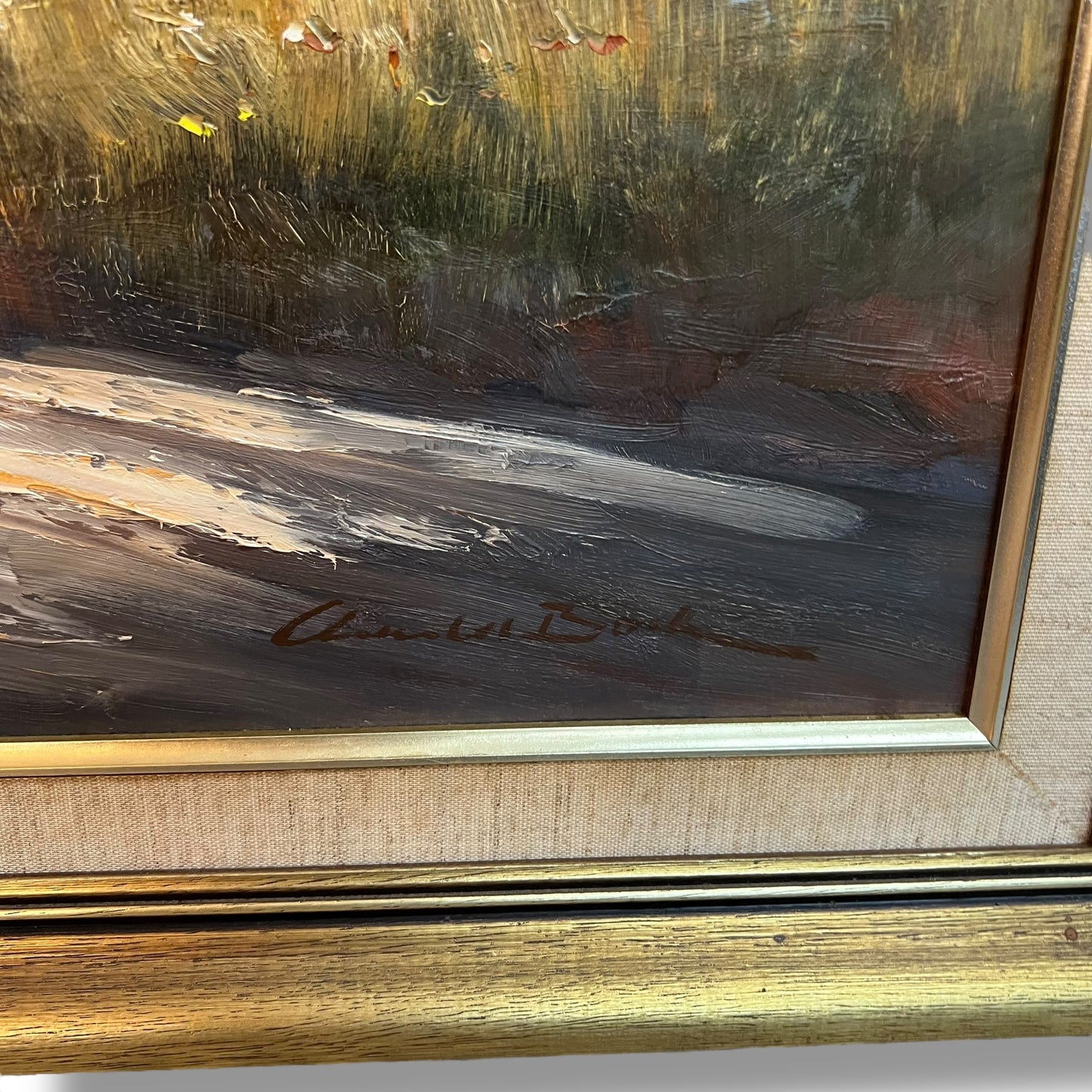 “Old House at Kersbrook” by Charles Bock – Framed Vintage Australian Landscape Painting