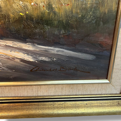 “Old House at Kersbrook” by Charles Bock – Framed Vintage Australian Landscape Painting