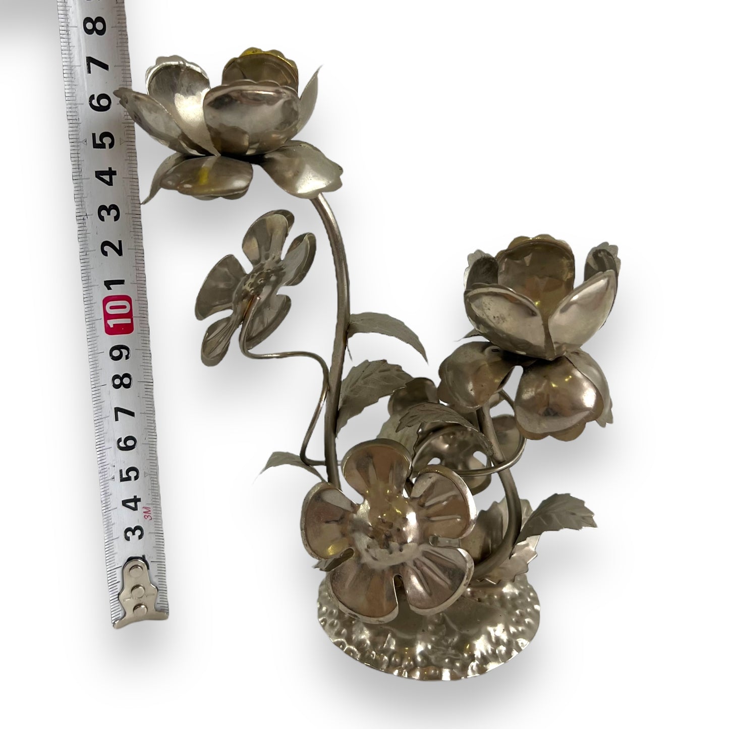 Metal Floral Candle Holder - Handmade Hong Kong