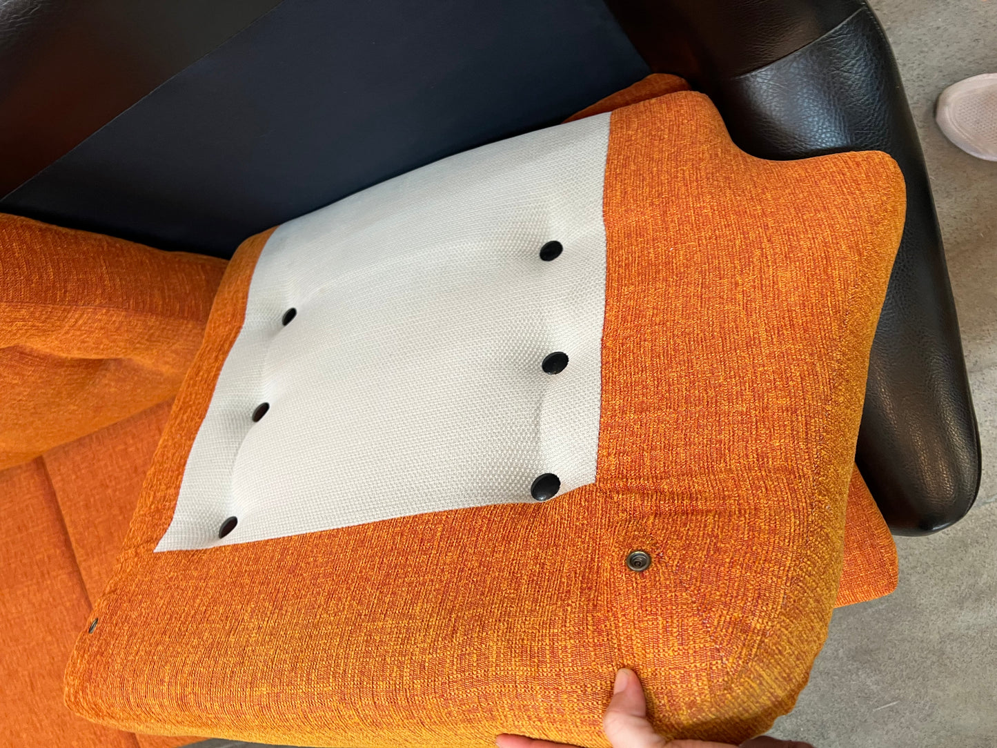 Danish Deluxe Trina 3 Seater Lounge Orange and Black