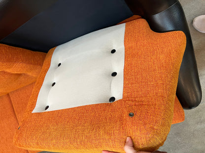 Danish Deluxe Trina 3 Seater Lounge Orange and Black