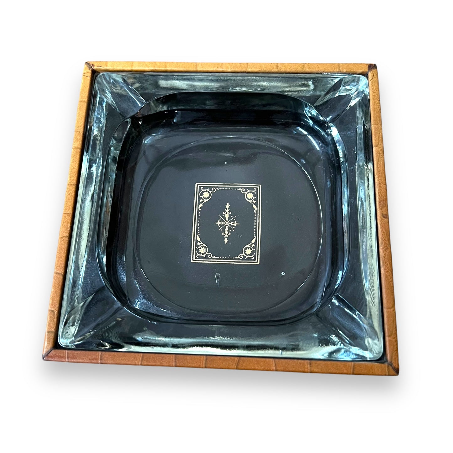 Rodex-Hickok Glass Ashtray in Leather Case – Made in Australia