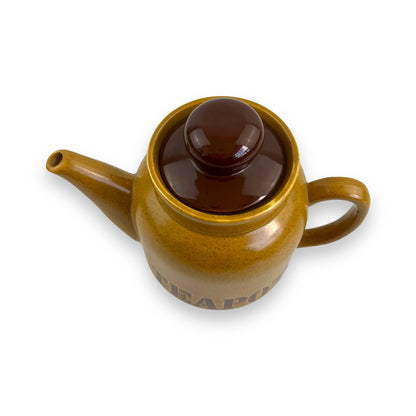 Caramel Coloured Teapot with brown lid - Made in Japan