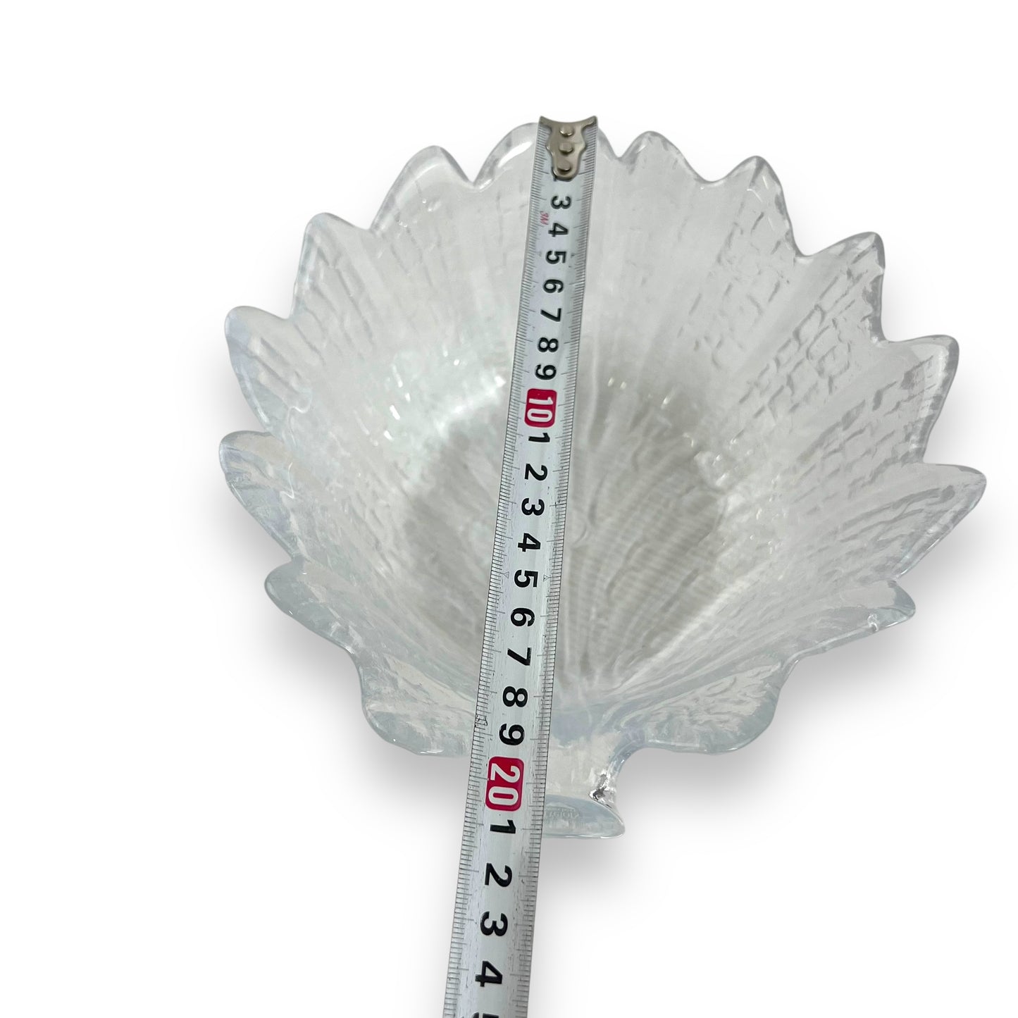 Orrefors (Sweden) "Eden" glass med sized leaf bowl designed by Lars Hellsten