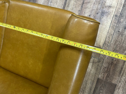 Mustard Vinyl Two-Seater Lounge