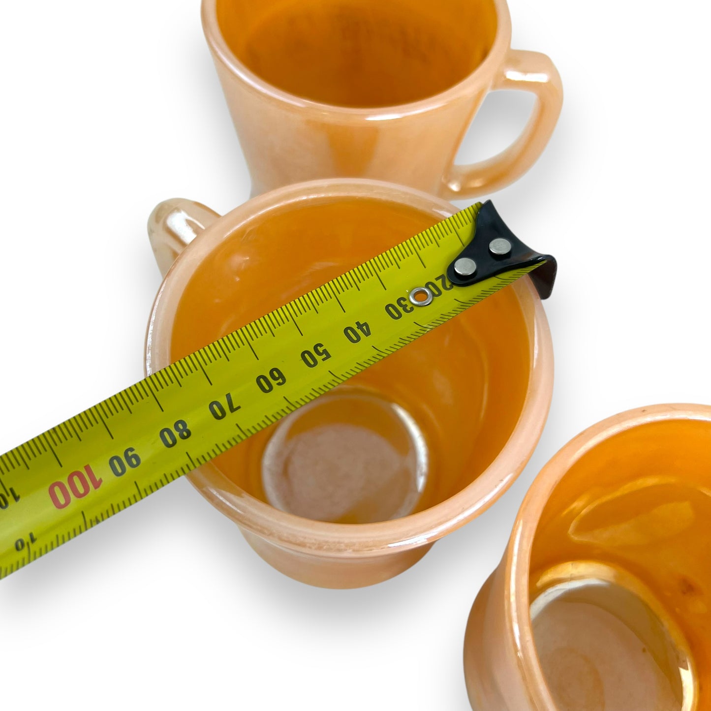 FireKing ware Orange Lustre Cup Set of 5