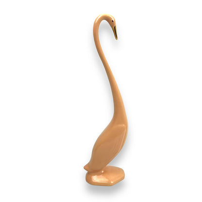 Large Pink & Gold Bird Statue