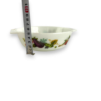 JAJ Pyrex Vegetable Patterned Dish Set - Large and Small Bowl - Made in England