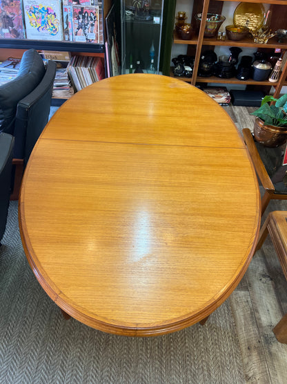 Burgess Australian-Made Teak Oval Extension Dining Table