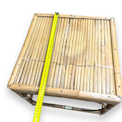 Cane square side table