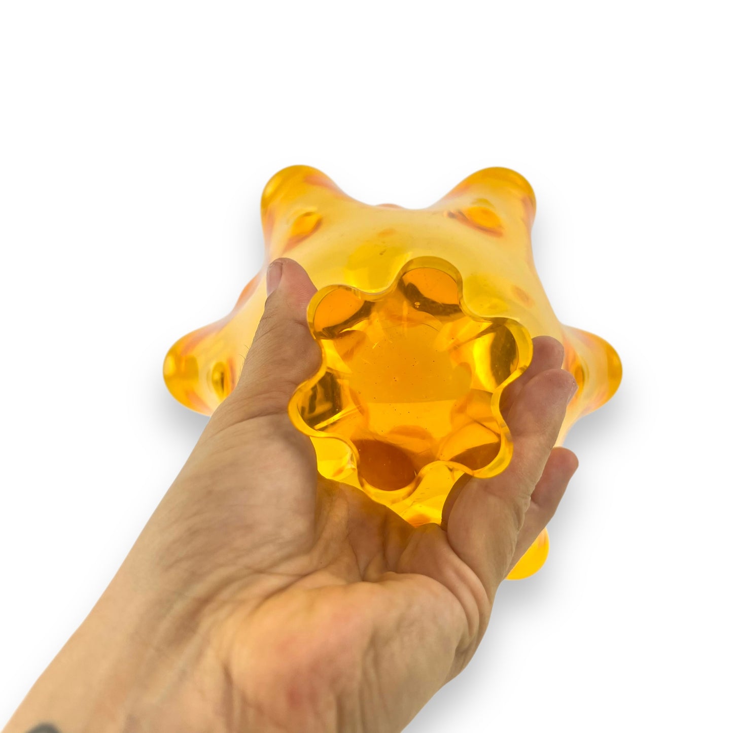 Orange Art Glass Vase