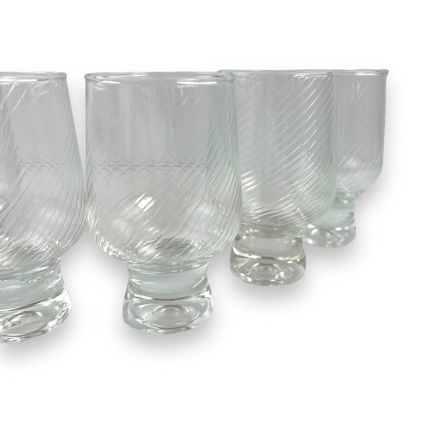Crown Corning “Regis” Swirl 11.5cm tall Glass Set of 6