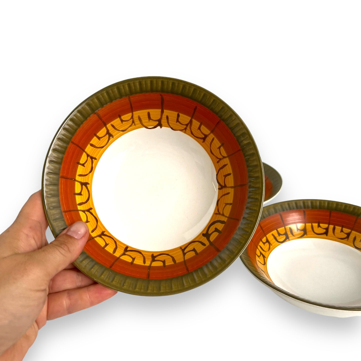 Casual Ceram “Galaxy” pattern stoneware bowl set of 3