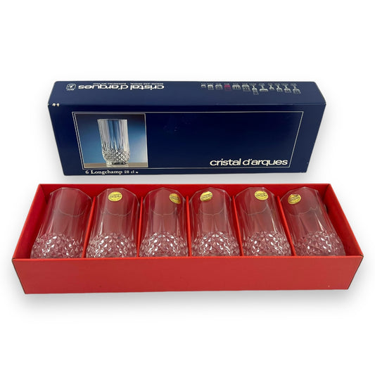 Set of 6 Vintage Cristal d’Arques Longchamp Highball Glasses