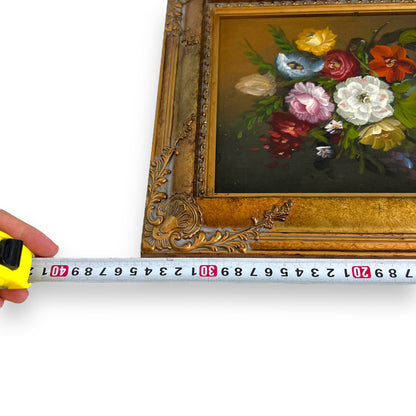 Flower Painting in Gold Frame