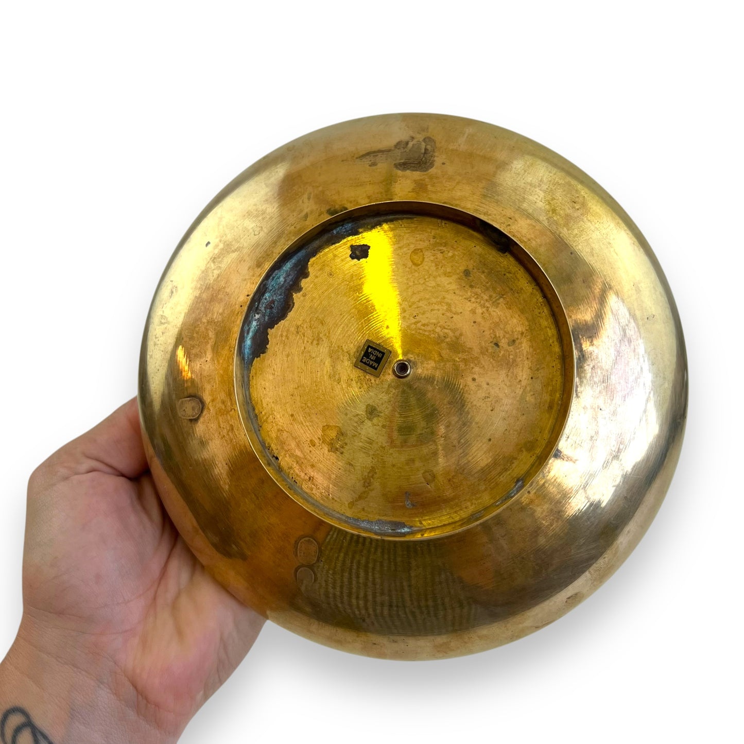 Round brass bowl