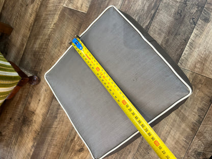 Grey Square Mid Century Footstool with Removable Legs