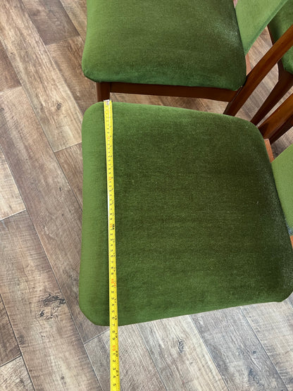 Set of 4 Parker Green Upholstered Dining Chairs