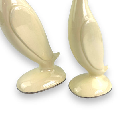Cream Bird Statue Pair