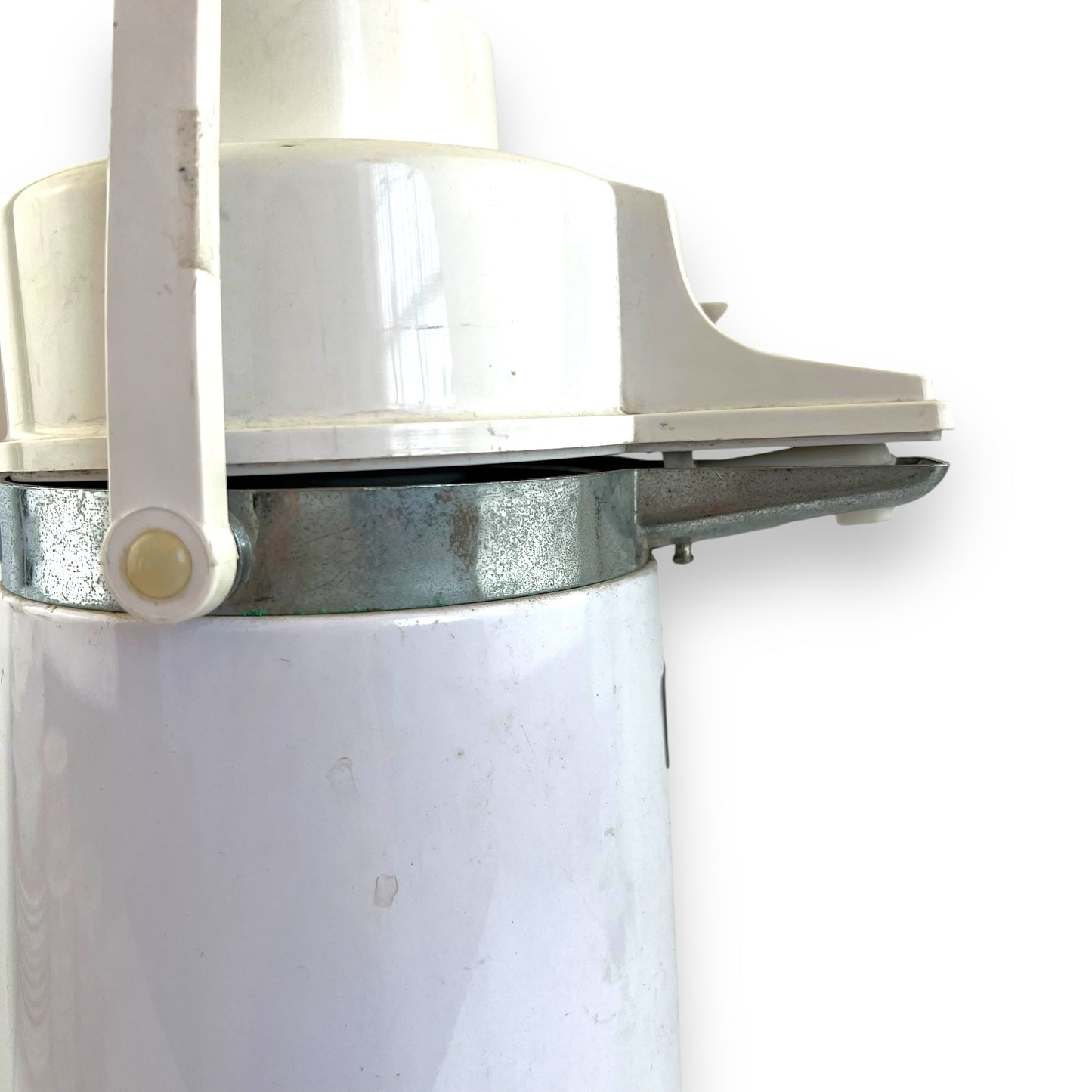 Airpot Thermos – White with Colorful Folk Art Bird Design
