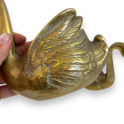 Brass Swan small planter