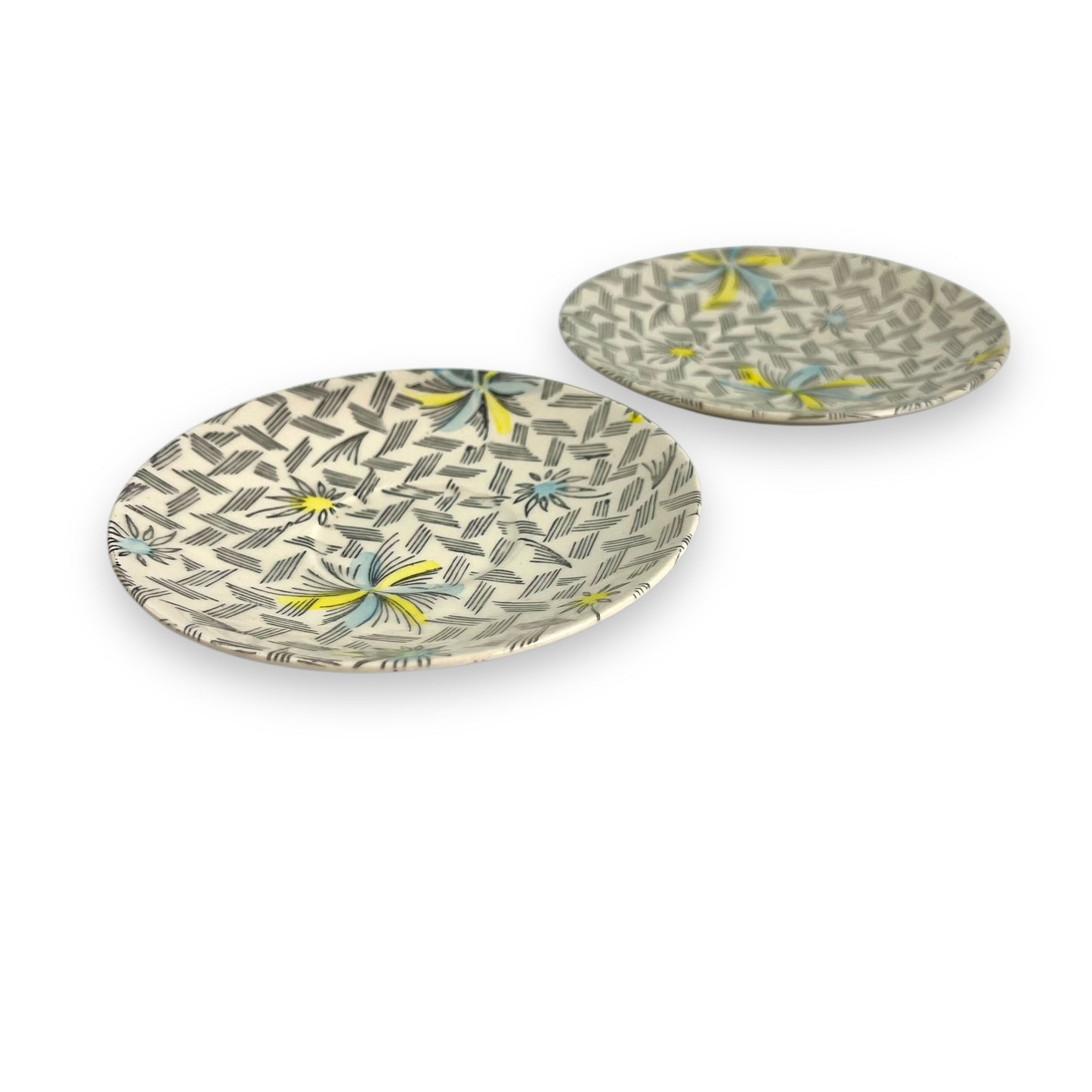 Tyne pattern: Kathie Winkle saucers x2 for James Broadhurst & Sons