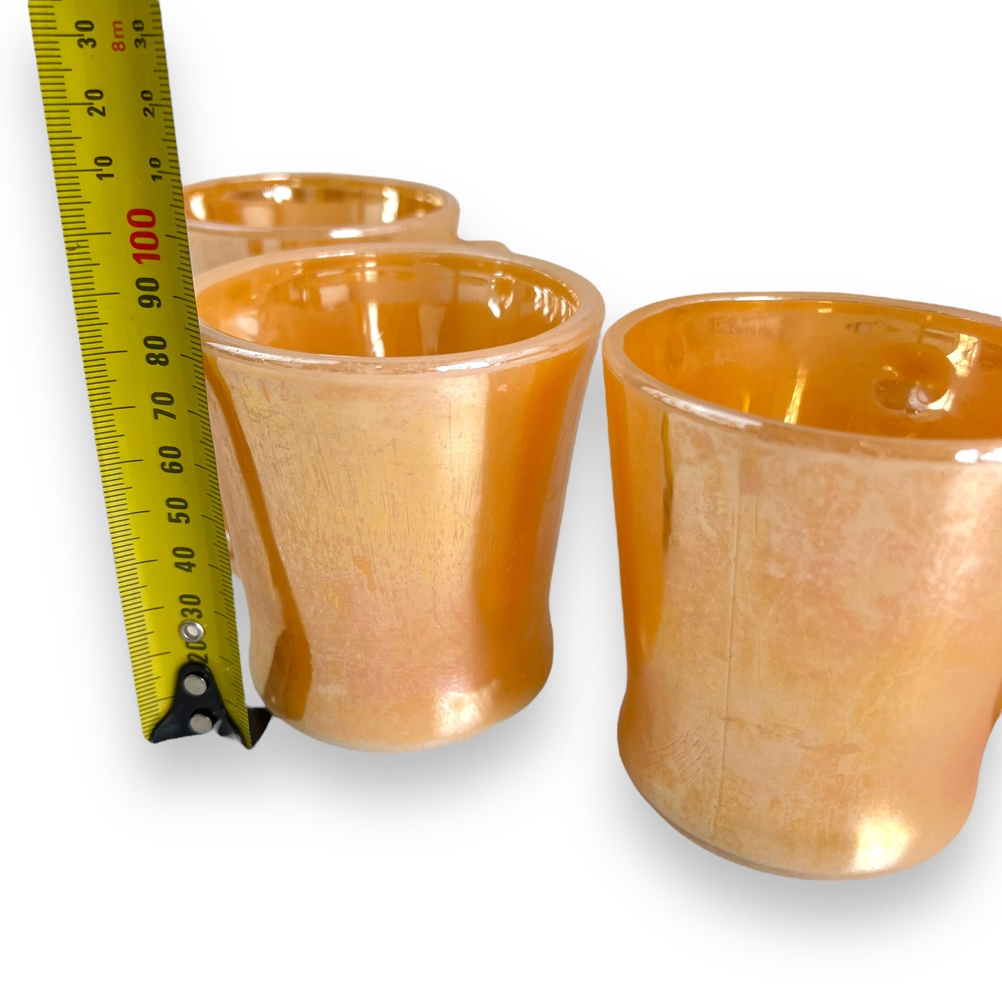 FireKing ware Orange Lustre Cup Set of 5