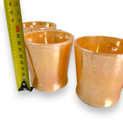 FireKing ware Orange Lustre Cup Set of 5