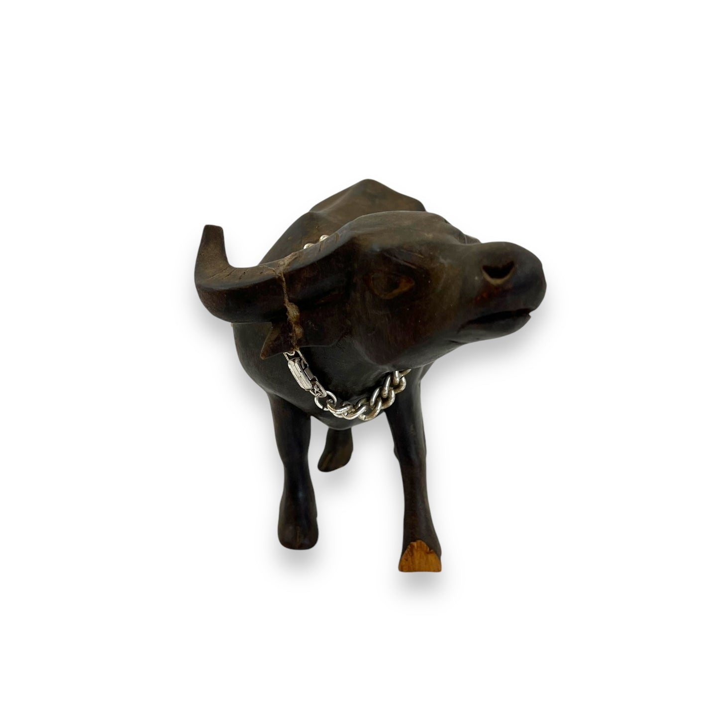 Wooden Buffalo Statue