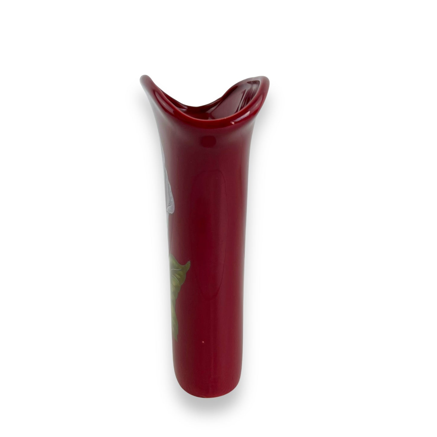 Dark Burgundy Vase with Calla Lilies artwork