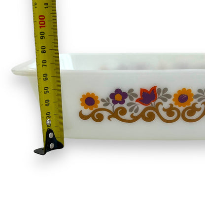 JAJ Pyrex England Briarwood Colourful Flower casserole dish and lid