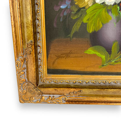 Flower Painting in Gold Frame