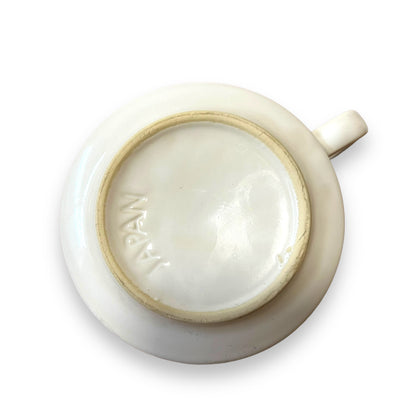 Set of 2 Black Stripe Soup Mugs - Made in Japan