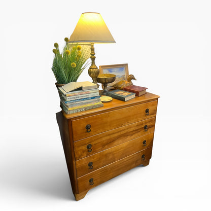 Timber Chest of Drawers with Ring Pull Handles