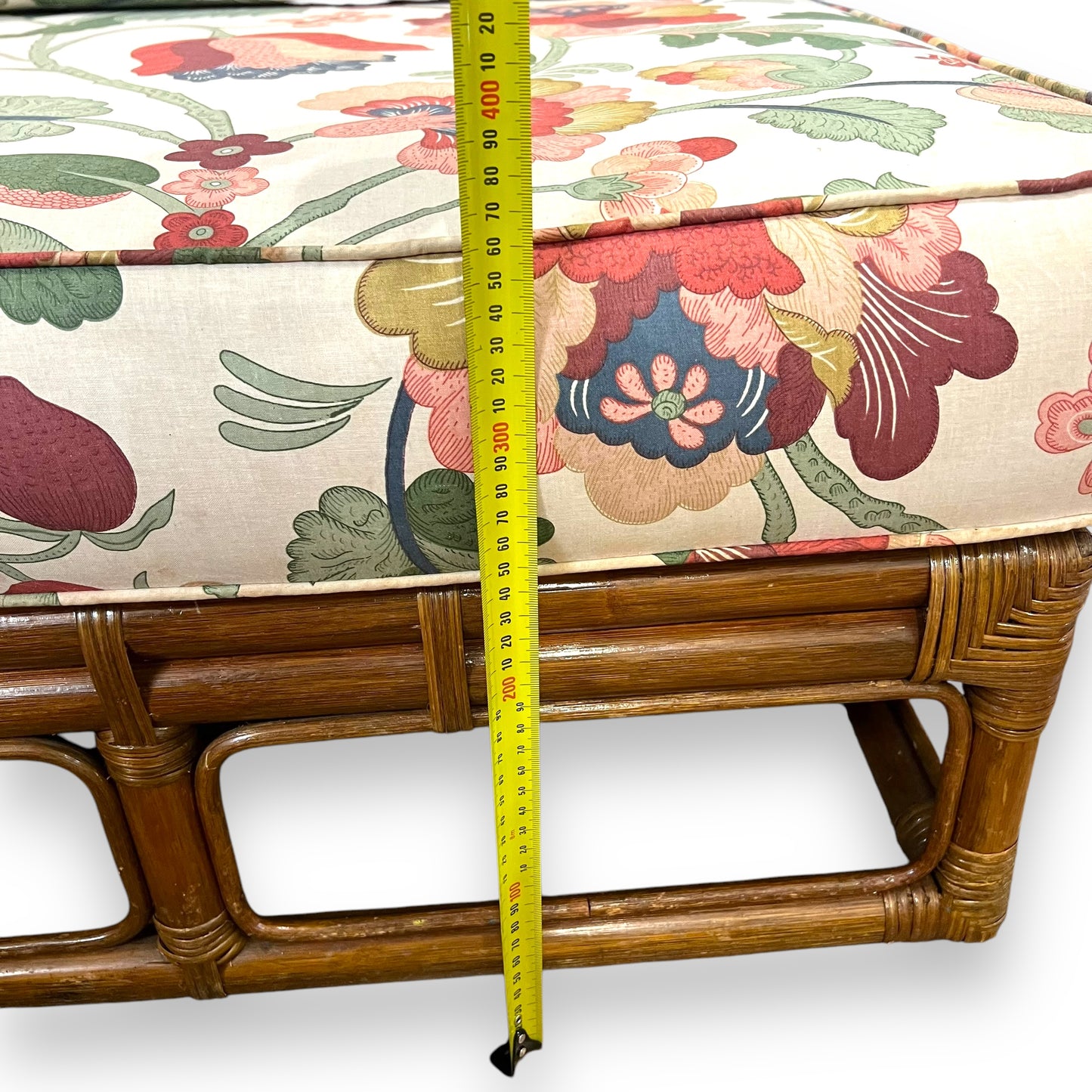 Cane 4 Piece Modular Lounge Floral Cushions