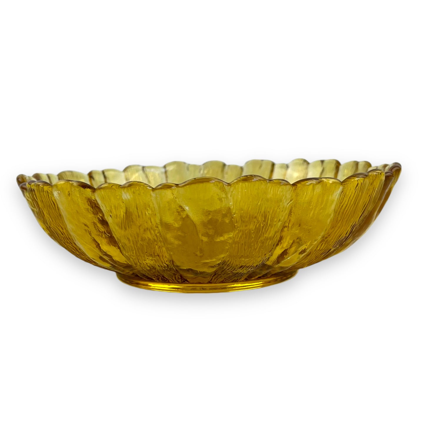 Anchor Hocking Honey Gold Sunflower Serving Bowl - Country Estate Dish 1960s