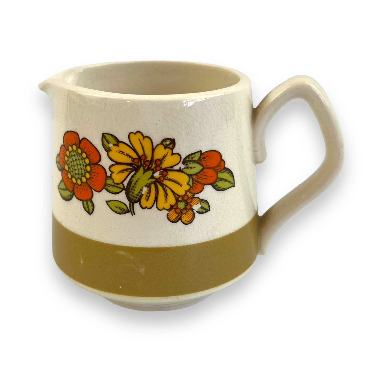 Retro flower cream/milk jug