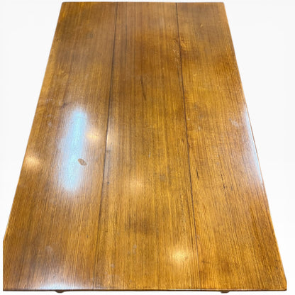 Solid Timber Dining Table – Warm Honey Oak Tone with Turned Legs