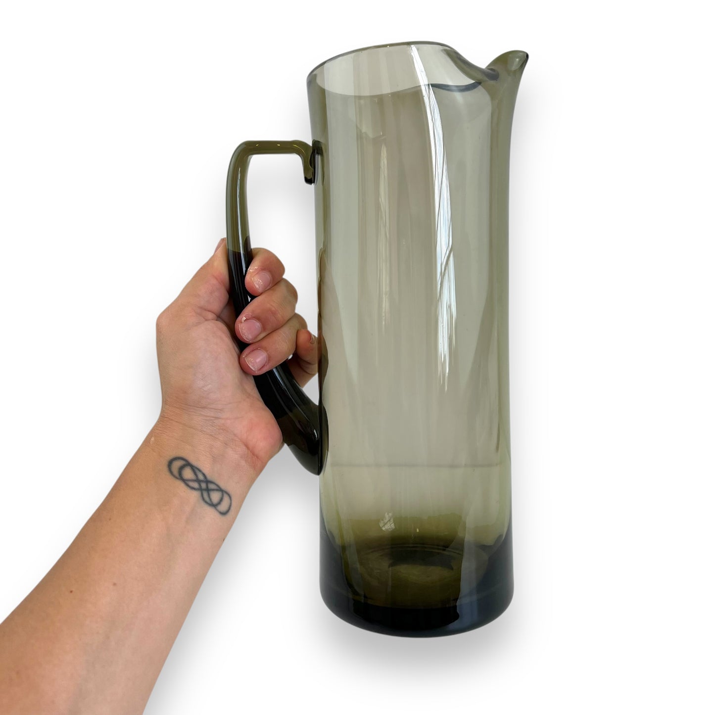Black Smokey Glass Jug