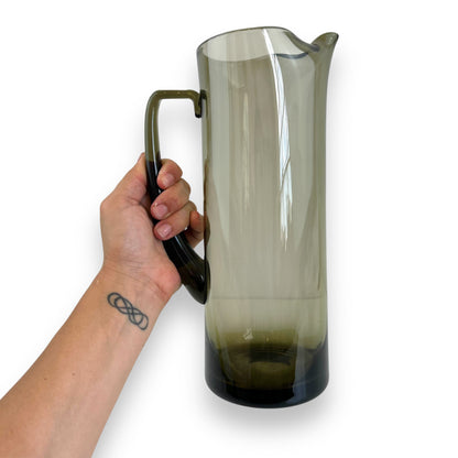 Black Smokey Glass Jug