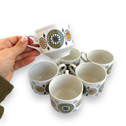 Kathie Winkle Broadhurst Teacup Set of 6
