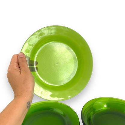 Durax France Green Glass 4 Person Dinner Set