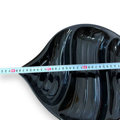Black Shell-Shaped Serving Platter