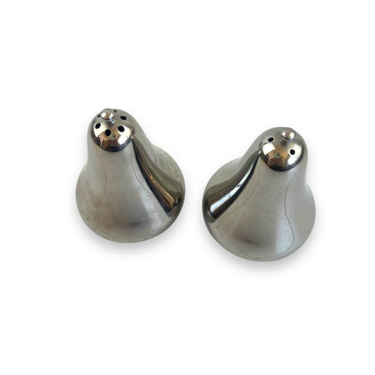 Rubien Stainless Steel 18/10 Pear Shaped Salt & Pepper Shakers - Lucky Wood Japan