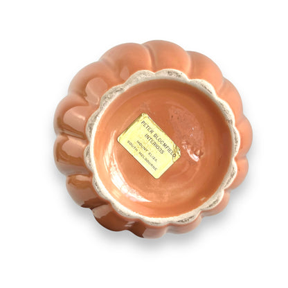 Apricot Swirl Large Ceramic Vase